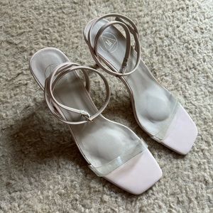Brand new misguided clear strap heel